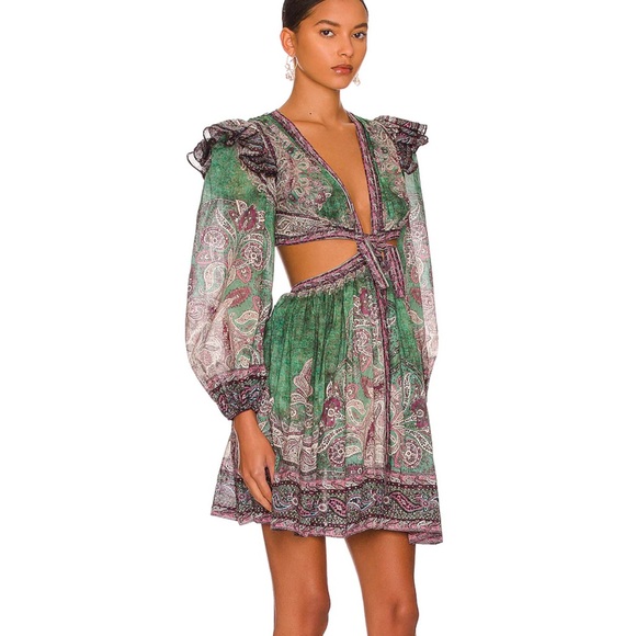 Zimmermann Paisley Cutout Anneke Mini Dress - Picture 4 of 11